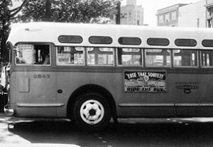 Empty Bus during Montgomery Bus Boycott