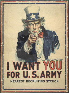 Not the First Uncle Sam but perhaps the most famous