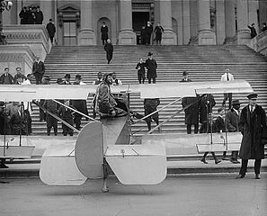 Lawrence Sperry on the Steps of the Capitol Building