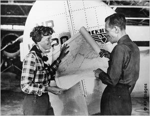 Amelia Earhart and Fred Noonan