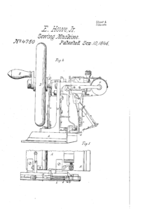 Illustration of Sewing Machine from Patent